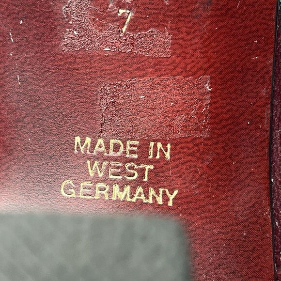 Elastomere Burgundy Red Leather Heeled Boots Womens Size 7 West Germany - Picture 9 of 11